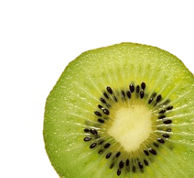 Fresh sliced kiwi fruit