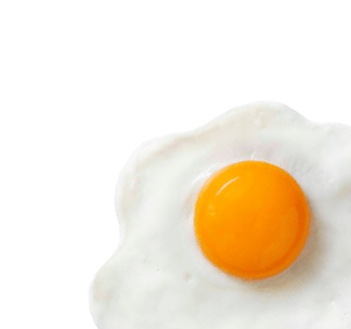 Fried egg with bright yellow yolk